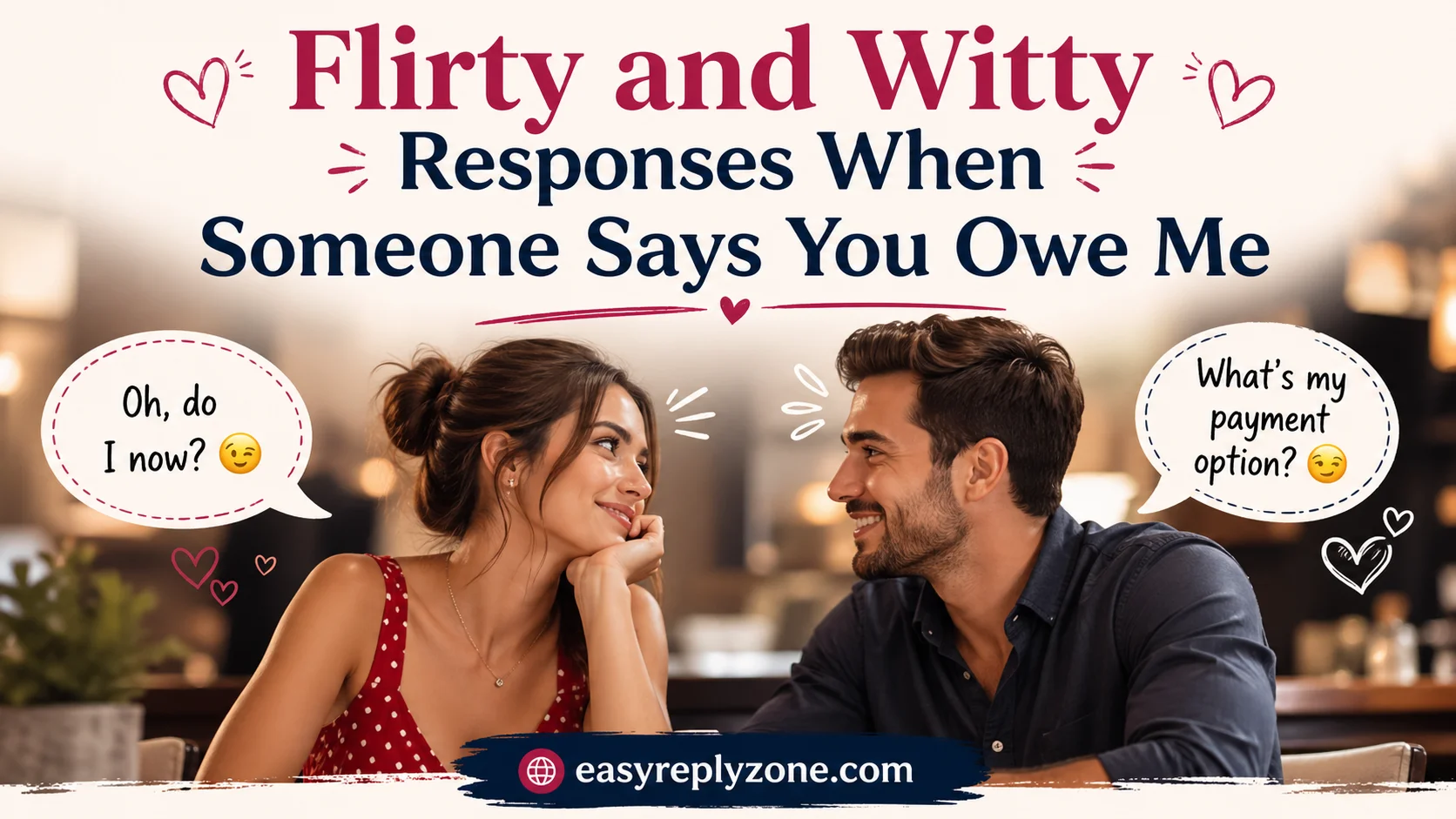 Flirty and Witty Responses When Someone Says You Owe Me