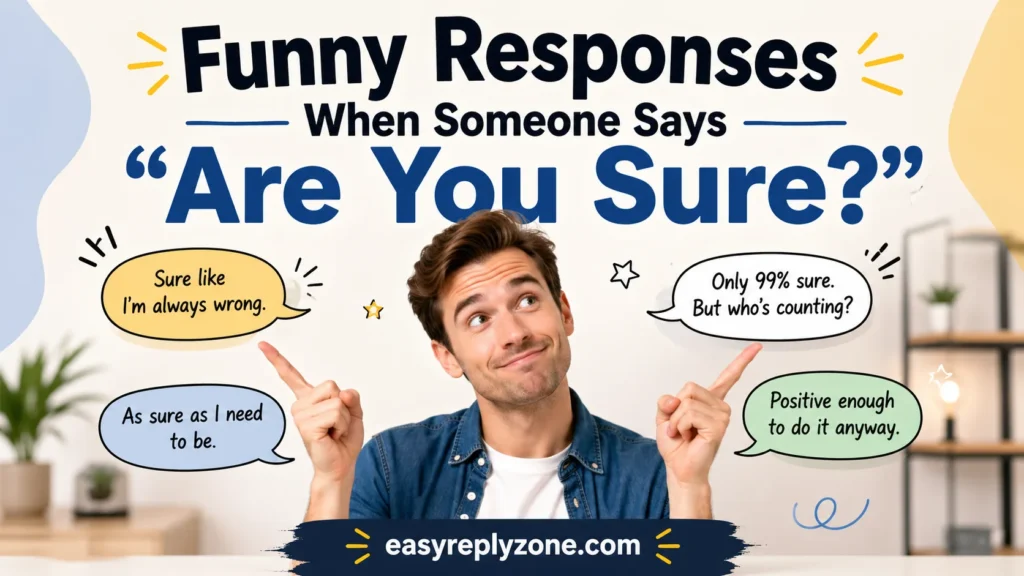 Funny Responses When Someone Says “Are You Sure?”