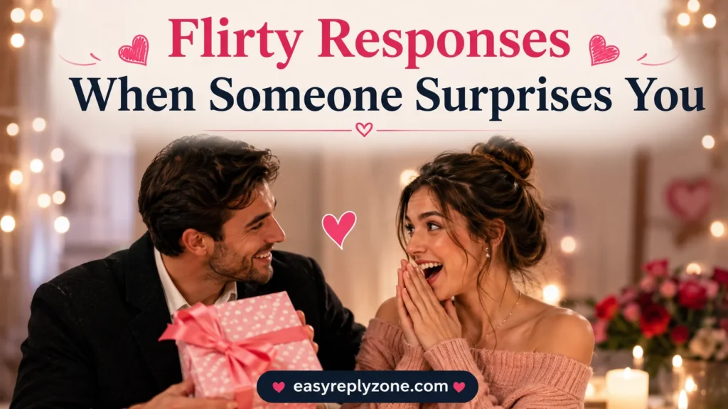 Flirty Responses When Someone Surprises You