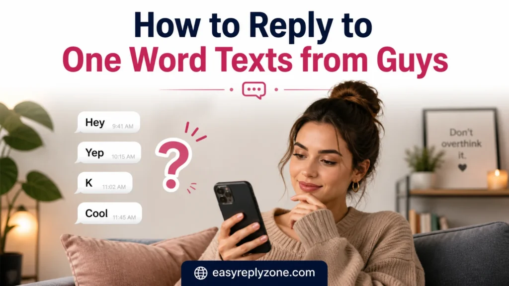 How to Reply to One Word Texts from Guys