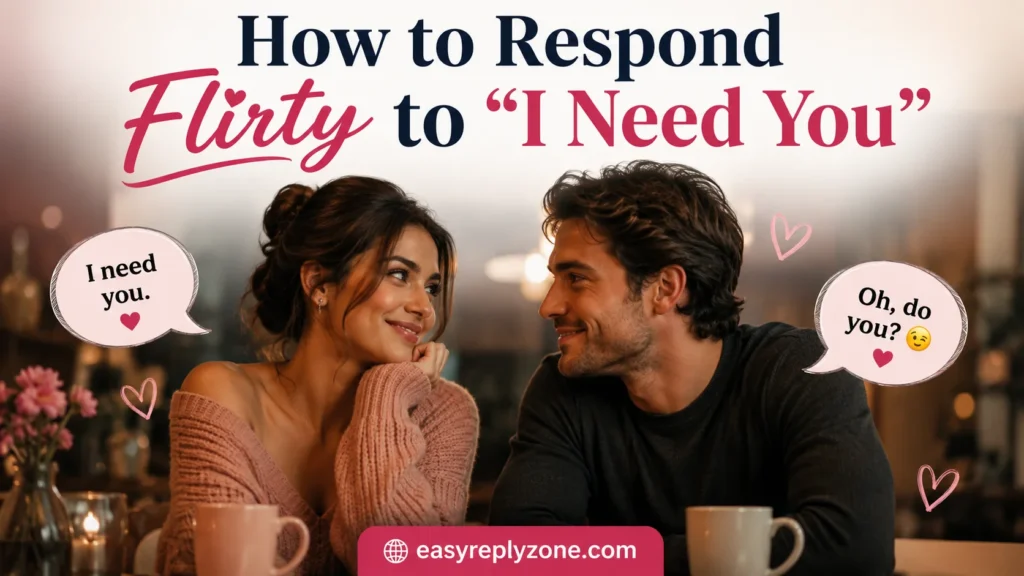 How to Respond Flirty to “I Need You”