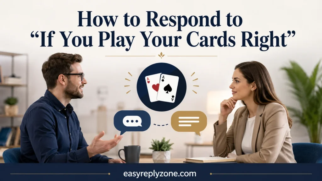 How to Respond to “If You Play Your Cards Right”