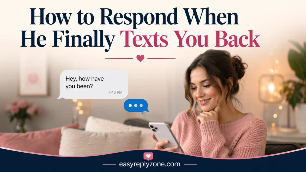 How to Respond When He Finally Texts You Back