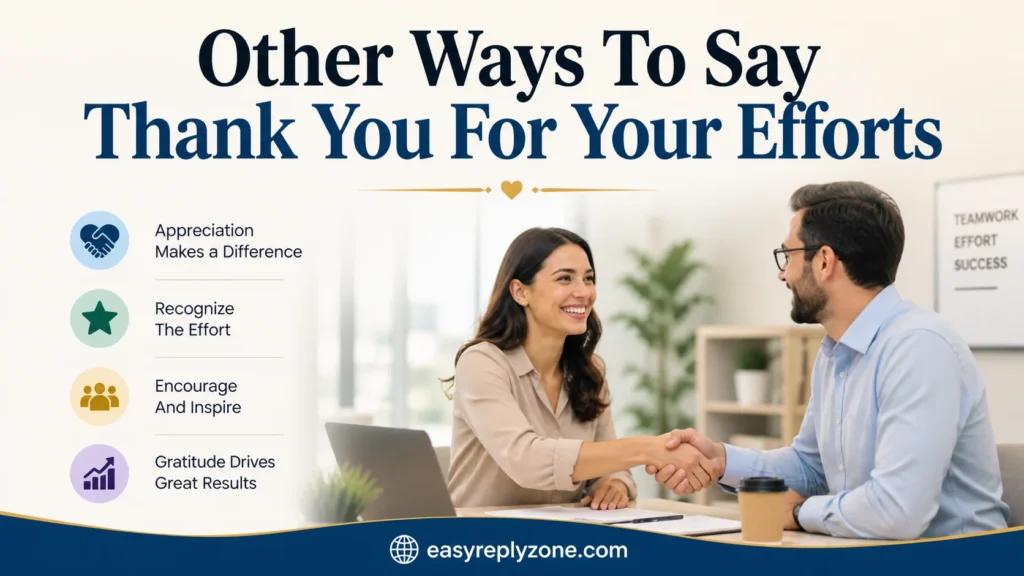 Other Ways To Say Thank You For Your Efforts