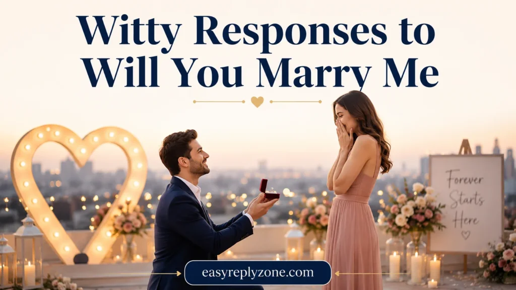 Witty Responses to Will You Marry Me