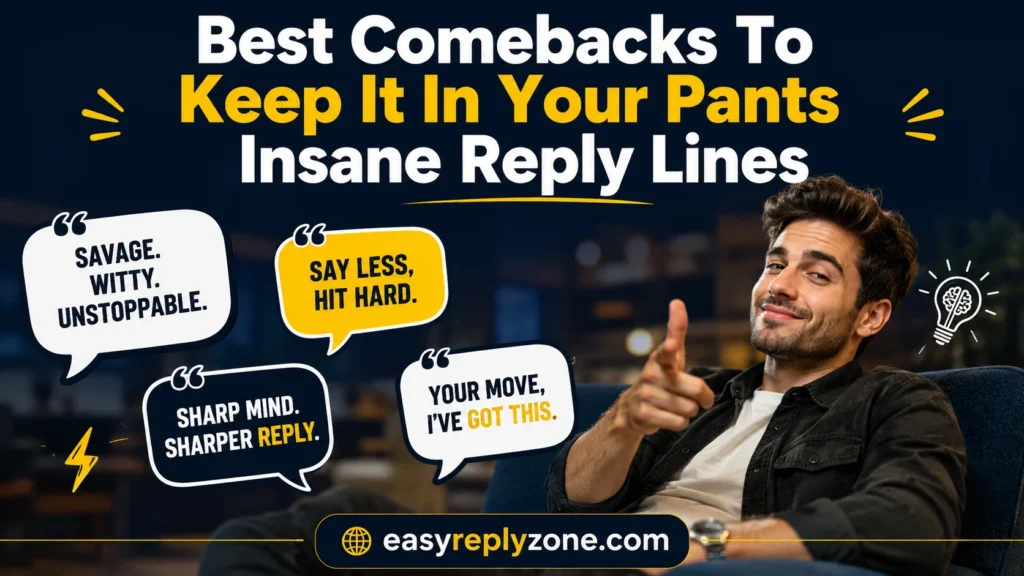 Best Comebacks To Keep It In Your Pants Insane Reply Lines