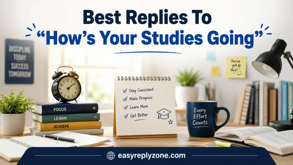 Best Replies To “How’s Your Studies Going”