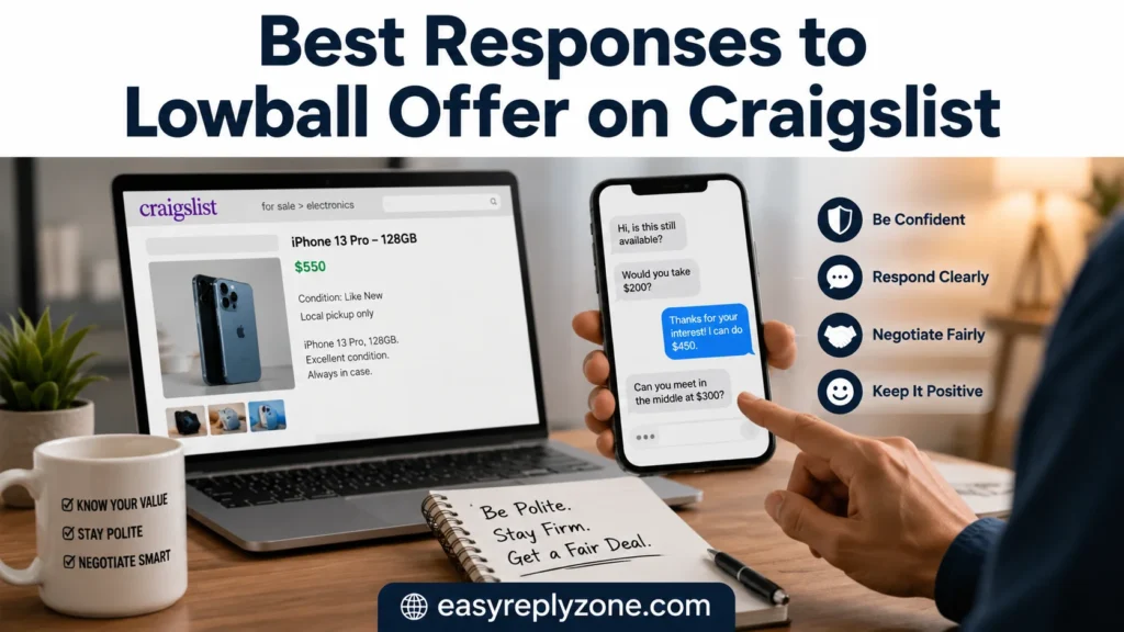 Best Responses to Lowball Offer on Craigslist