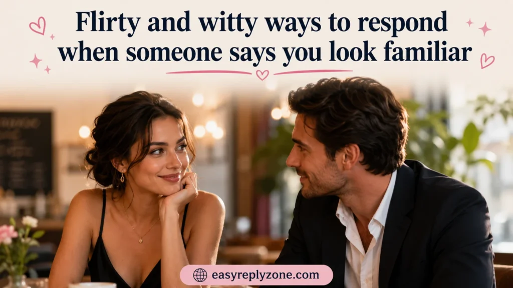 Flirty and witty ways to respond when someone says you look familiar