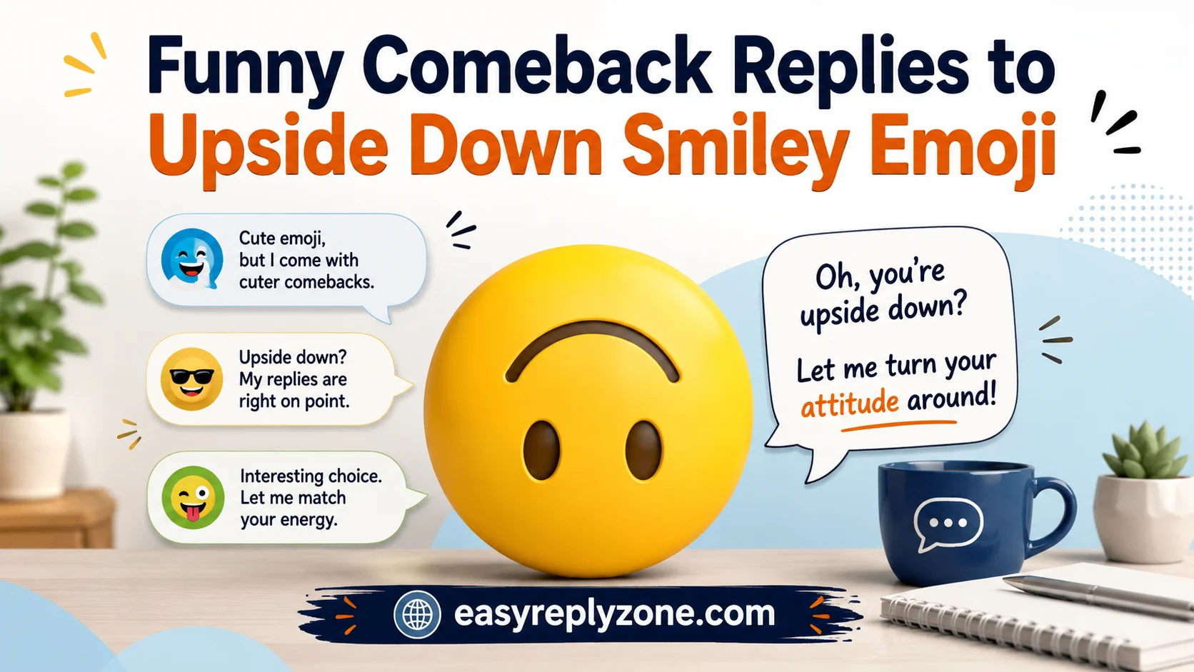 Funny Comeback Replies to Upside Down Smiley Emoji