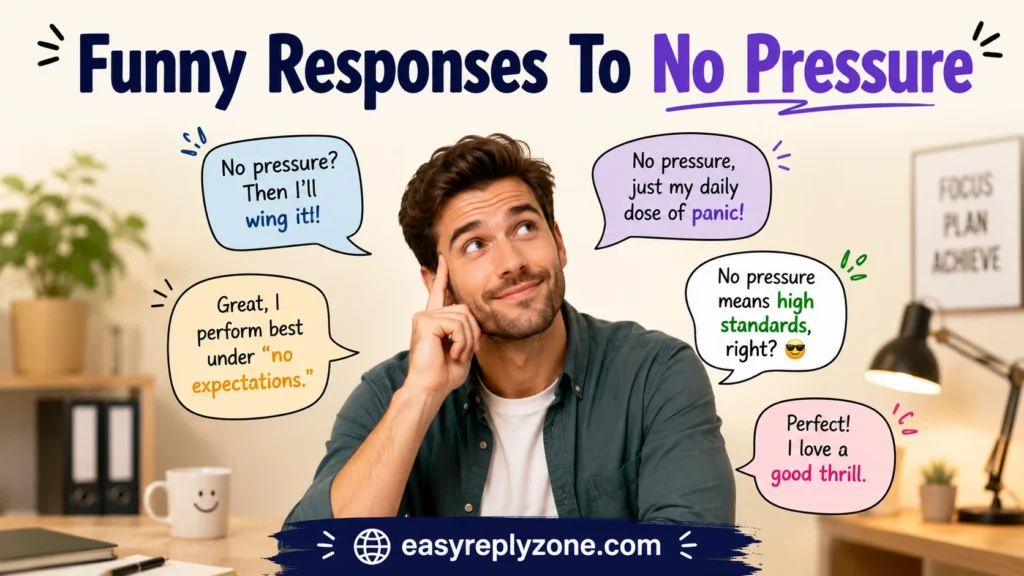 Funny Responses To No Pressure