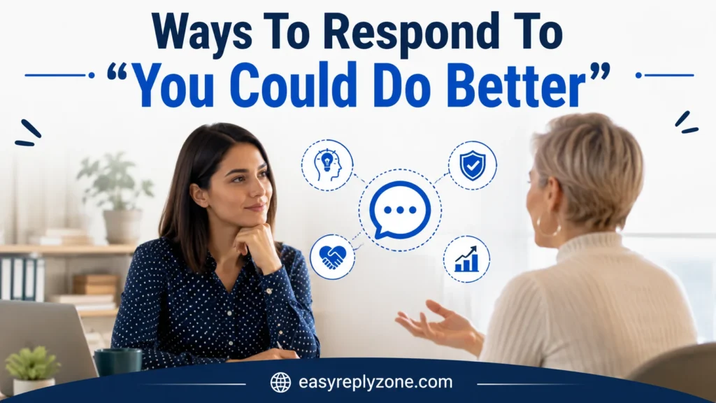 Ways To Respond To “You Could Do Better” 