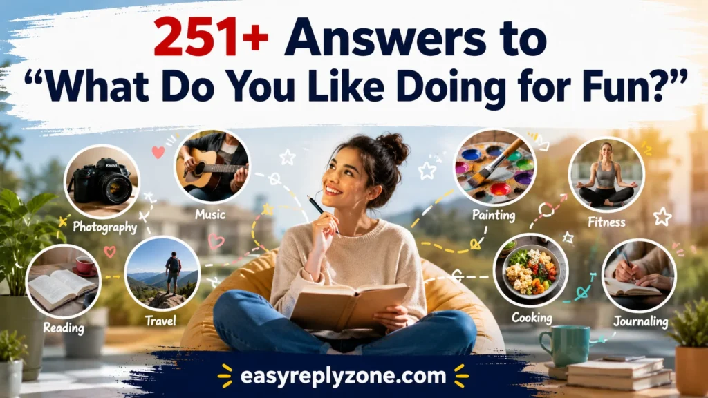 Answers to “What Do You Like Doing for Fun?”