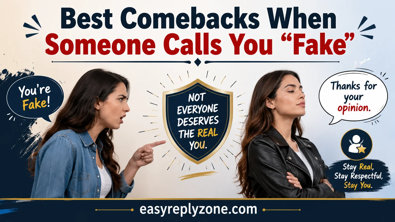 Best Comebacks When Someone Calls You “Fake”