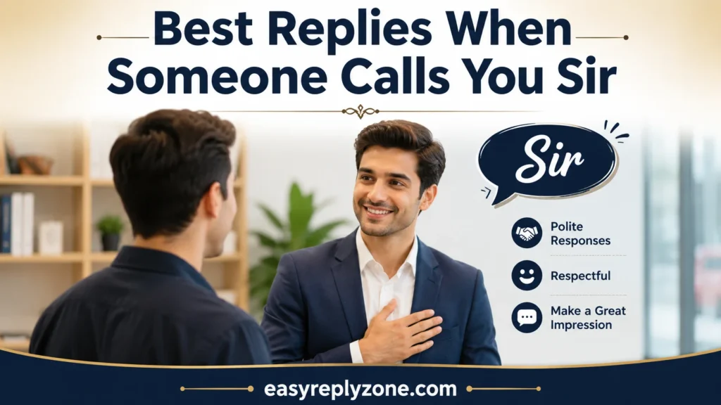 Best Replies When Someone Calls You Sir