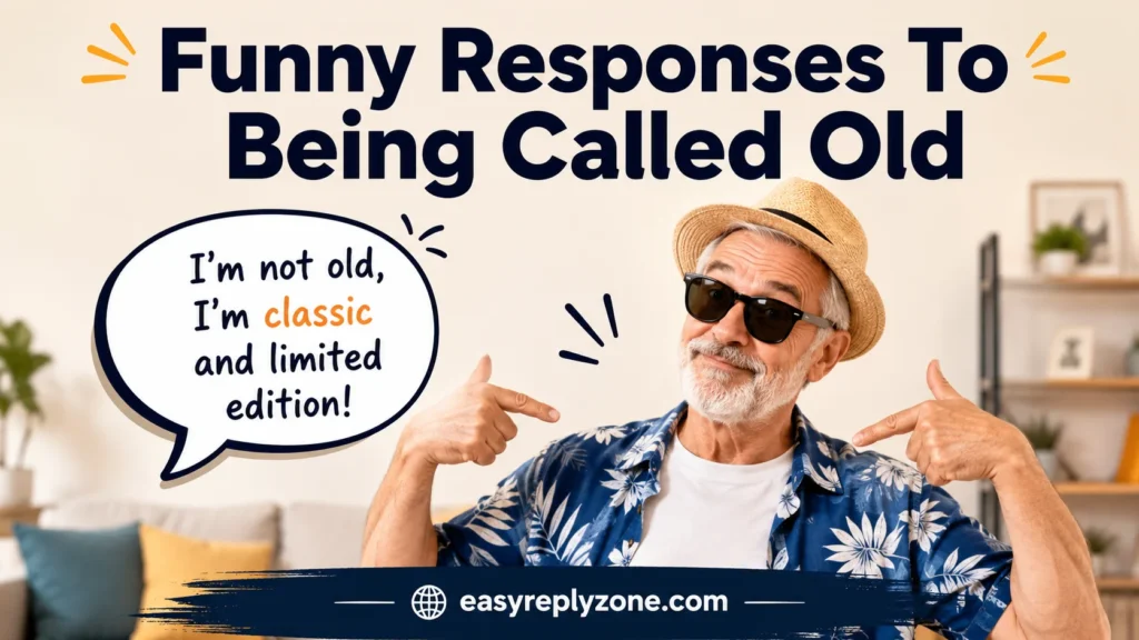 Funny Responses To Being Called Old