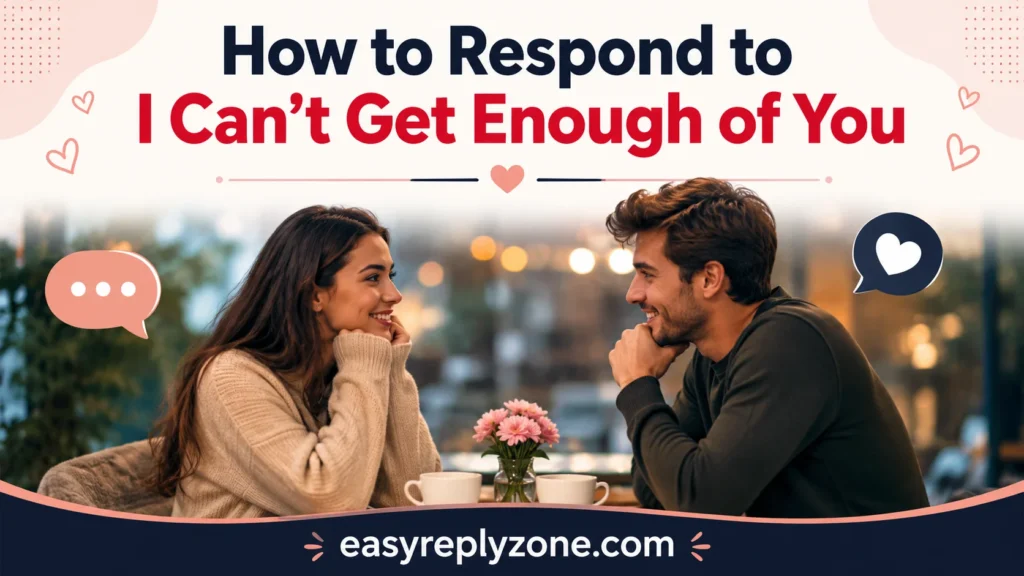 How to Respond to I Can’t Get Enough of You