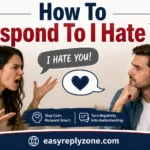 How To Respond To I Hate You