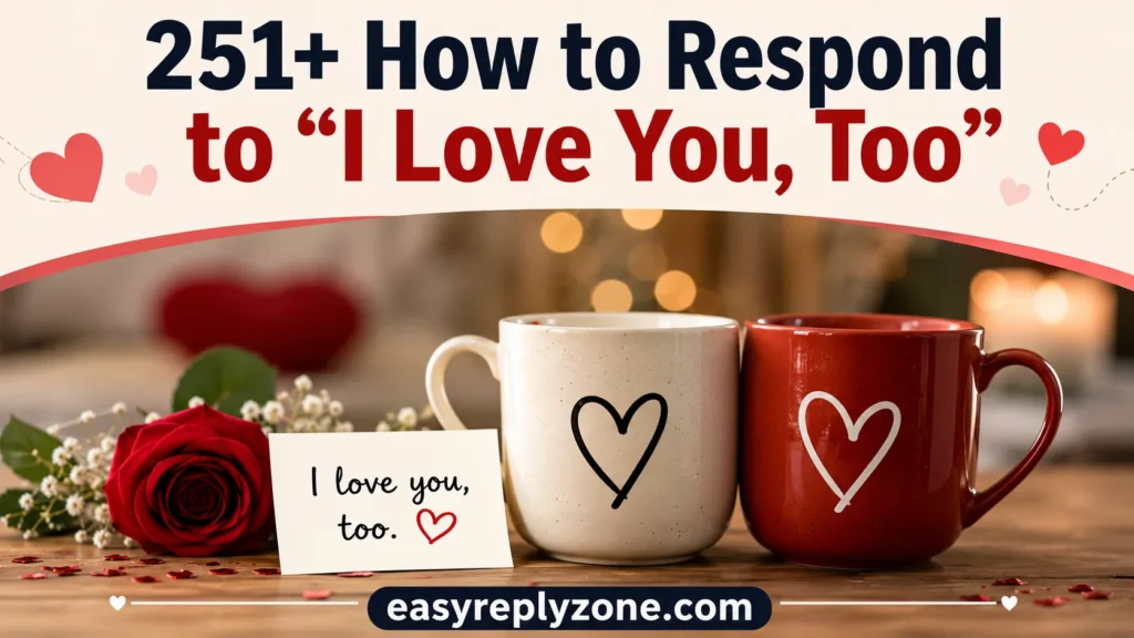 How to Respond to “I Love You Too”