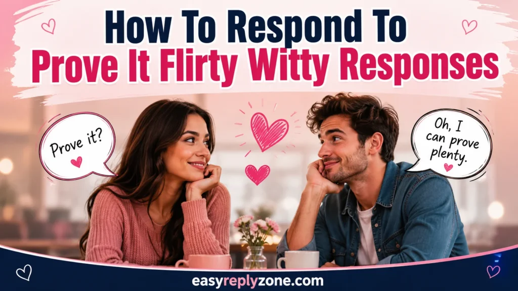 How To Respond To Prove It Flirty Witty Responses