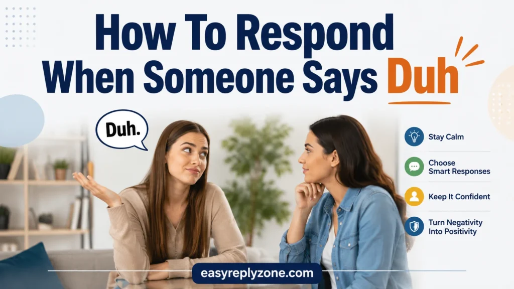How To Respond When Someone Says Duh