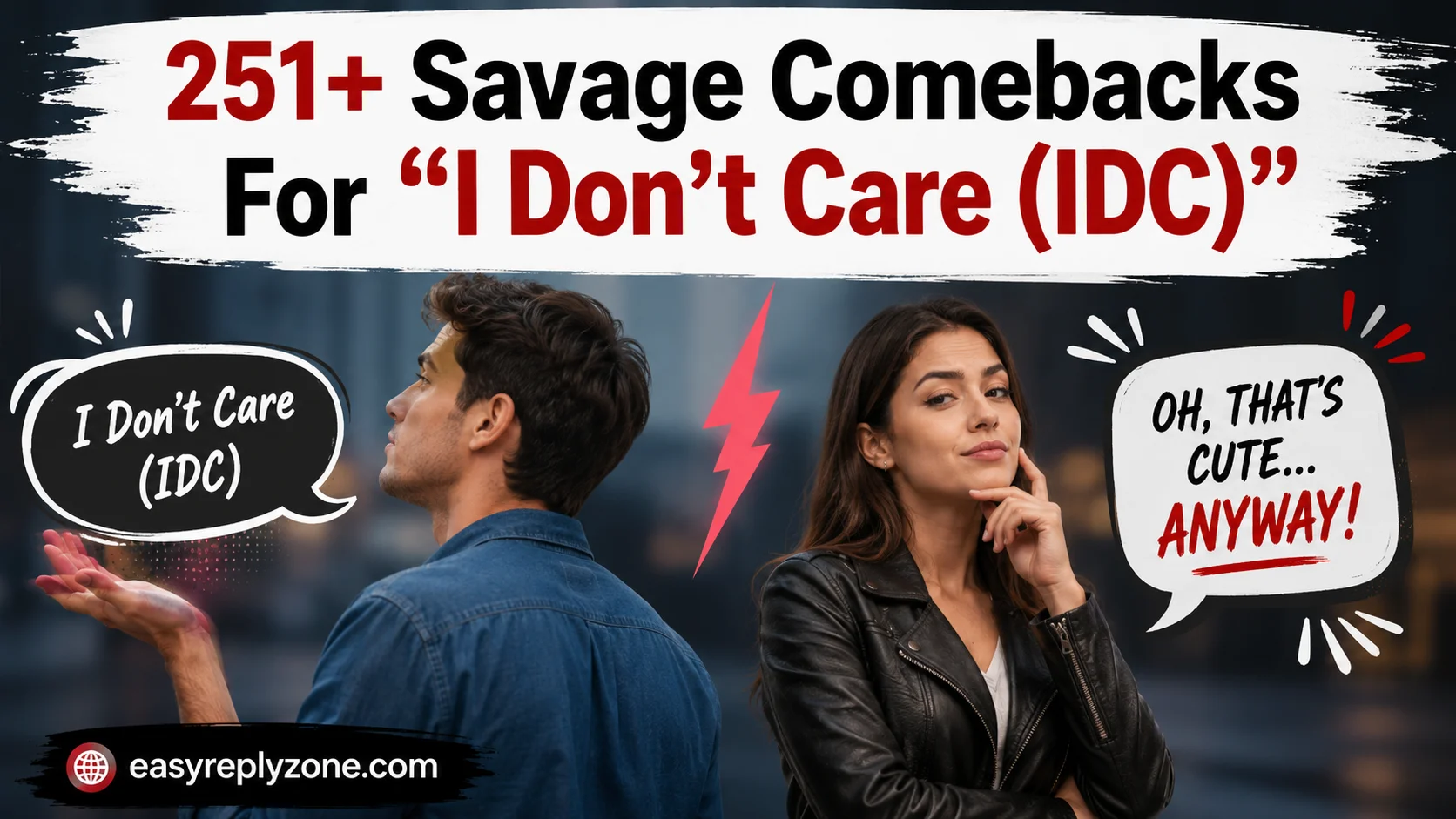 Savage Comebacks For “I Don’t Care (IDC)”