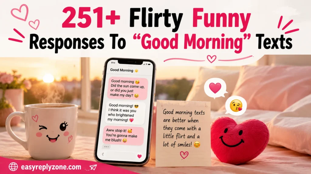 Flirty  Funny Responses To “Good Morning” Texts