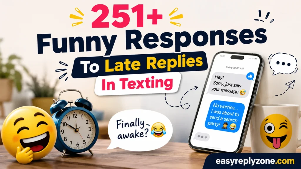 Funny Responses To Late Replies In Texting