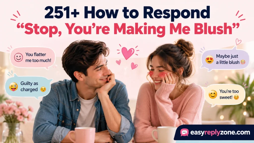 How to Respond “Stop You’re Making Me Blush”
