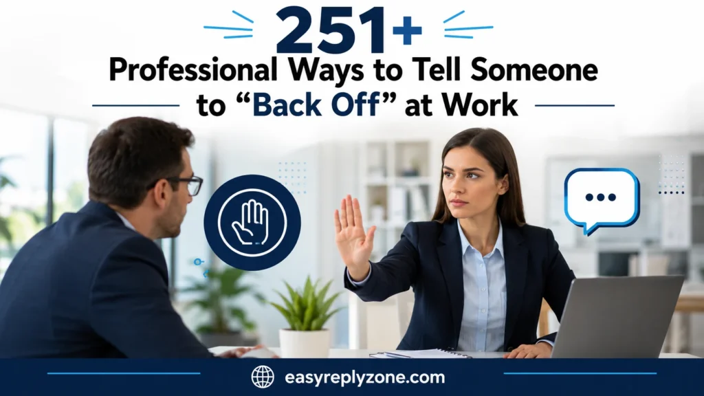 Professional Ways to Tell Someone to “Back Off” at Work