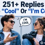 Replies To “Cool” Or “I’m Cool”