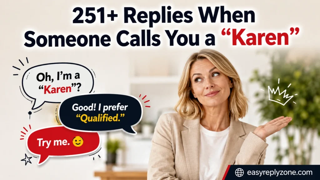 Replies When Someone Calls You a “Karen”