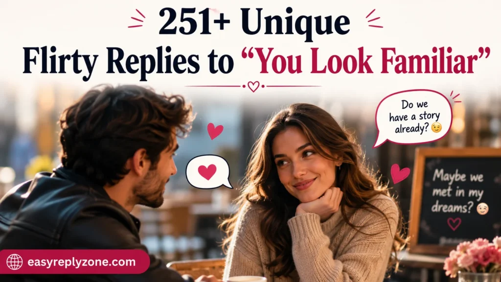 Unique Flirty Replies to “You Look Familiar